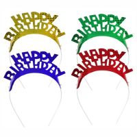 Diadem sorterade färger "Happy Birthday"