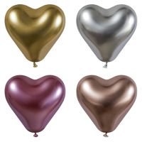 Ballonger Ø 28 cm sorterade färger "Glossy Heart" large