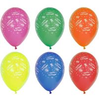 Ballonger Ø 29 cm sorterade färger "Happy Birthday"