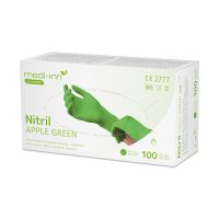 "Medi-Inn® Classic" Handskar, Nitril opudrade äpplegrön "Nitril Apple Green" Größe XS