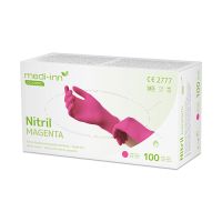 "Medi-Inn® Classic" Handskar, Nitril opudrade magenta "Nitril Magenta" Storlek XL