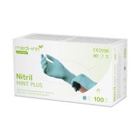 "Medi-Inn® Classic" Handskar, Nitril opudrade mynta "Nitril Mint Plus" Storlek L