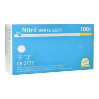 "Medi-Inn®" Handskar, Nitril opudrade "White Soft" vit White Soft, Größe S