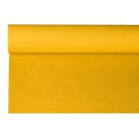 Pappersduk med damastprägling 8 m x 1,2 m gul