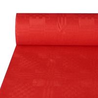 Pappersduk med damastprägling 50 m x 1 m röd