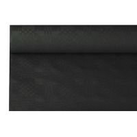 Pappersduk med damastprägling 6 m x 1,2 m svart