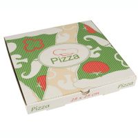 Pizzakartong, Cellulose "pure" kantig 28 cm x 28 cm x 3 cm