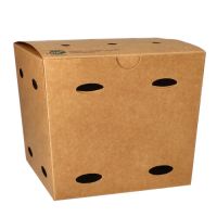 Pommes Frites box, papp "pure" 14 cm x 14,5 cm x 14,5 cm brun