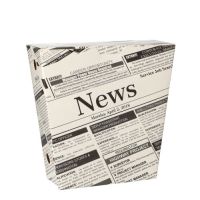 Pommes Frites bägare, papp 1200 ml 4,3 cm x 14,5 cm x 11 cm "Newsprint" 