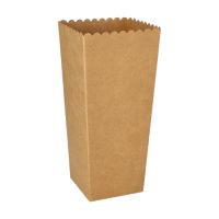 Popcornlådor Papp "pure" kantig 19,7 cm x 7 cm x 7 cm brun liten