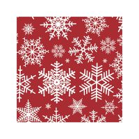 Servett, 3-lags 1/4-vikt 25 cm x 25 cm "Snöstjärnor"