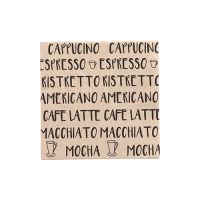 Servett, 3-lags 1/4-vikt 25 cm x 25 cm natur "Coffee Specialities" av återvunnet papper