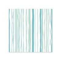 Servett, 3-lags 1/4-vikt 25 cm x 25 cm blå "Stripy"