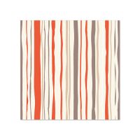 Servett, 3-lags 1/4-vikt 25 cm x 25 cm rost "Stripy"