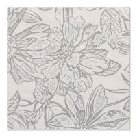 Servett, 3-lags 1/4-vikt 33 cm x 33 cm "Grey Flowery"