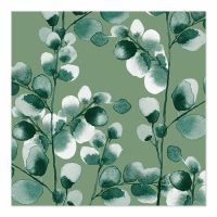 Servett, 3-lags 1/4-vikt 33 cm x 33 cm "Eucalyptus"
