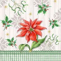 Servett, 3-lags 1/4-vikt 33 cm x 33 cm "Natural Christmas"