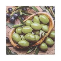 Servett, 3-lags 1/4-vikt 33 cm x 33 cm "Olive Flavour"