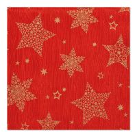 Servett, 3-lags 1/4-vikt 33 cm x 33 cm röd "Christmas Shine"