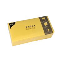 Servetter "DAILY Collection" 1/4-vikt 24 cm x 24 cm gul
