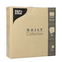 Servetter "DAILY Collection" 1/4-vikt 32 cm x 32 cm sand