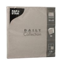 Servetter "DAILY Collection" 1/4-vikt 32 cm x 32 cm grå