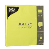 Servetter "DAILY Collection" 1/4-vikt 32 cm x 32 cm limegrön