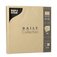 Servetter "DAILY Collection" 1/4-vikt 32 cm x 32 cm sand