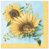 Servetter "ROYAL Collection" 1/4-vikt 40 cm x 40 cm "Sunflower"