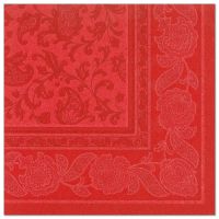 Servetter "ROYAL Collection" 1/4-vikt 40 cm x 40 cm röd "Ornaments"