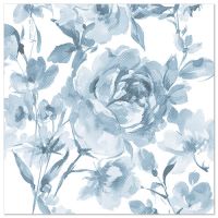 Servetter "ROYAL Collection" 1/4-vikt 40 cm x 40 cm blå "Rose"
