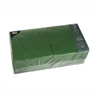 Servett, 3-lags 1/4-vikt 33 cm x 33 cm mörkgrön