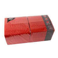 Servett, 3-lags 1/8-vikt 33 cm x 33 cm röd