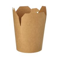 Take-away låda, Papper "pure" kantig 760 ml 9,8 cm x 10 cm x 8,8 cm brun