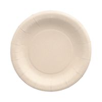 Tallrik av naturliga restprodukter "pure" rund Ø 18 cm vit