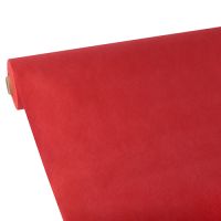 Bordsduk, tygliknande, nonwoven "soft selection" 25 m x 1,18 m röd