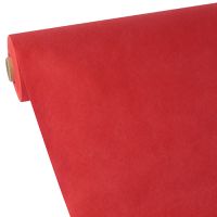 Bordsduk, tygliknande, nonwoven "soft selection" 40 m x 1,18 m röd