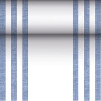 Bordslöpare, tygliknande, PV-Tissue mix "ROYAL Collection" 24 m x 40 cm blå "Lines"