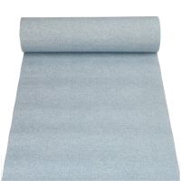 Bordslöpare, tygliknande, PV-Tissue mix "ROYAL Collection" 24 m x 40 cm arktiskt blå "Textile"