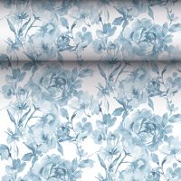 Bordslöpare, tygliknande, PV-Tissue mix "ROYAL Collection" 24 m x 40 cm blå "Rose"
