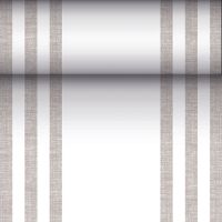 Bordslöpare, tygliknande, PV-Tissue mix "ROYAL Collection" 24 m x 40 cm grå "Lines"