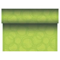 Bordslöpare, tygliknande, PV-Tissue mix "ROYAL Collection" 24 m x 40 cm limegrön "Bubbles"