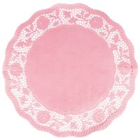Tårtpapper rund Ø 35 cm rosa