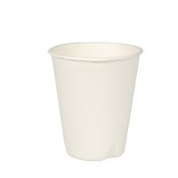 Bägare, sockerrör "pure" 0,2 l Ø 8 cm · 9,2 cm vit för varma drycker