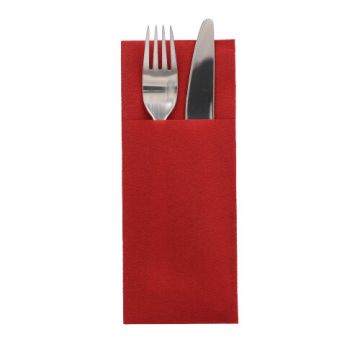 Bestickpåse, airlaid 1/8-vikt 40 cm x 33 cm vinröd