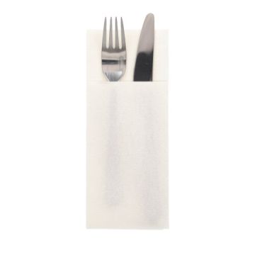 Bestickpåse, airlaid 1/8-vikt 40 cm x 33 cm vit