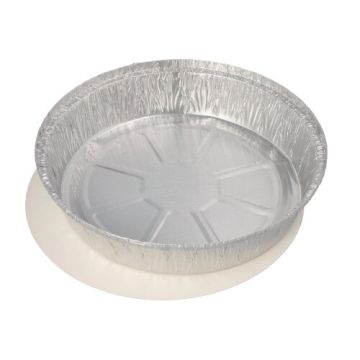 Alu formar med lock, papp, PE-belagt rund 1000 ml Ø 23 cm · 4,4 cm