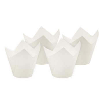 Bakform Ø 5 cm · 8,5 cm vit "Tulip"