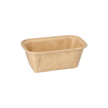 Bakform "pure" kantig 167 ml 4 cm x 6,5 cm x 11 cm brun