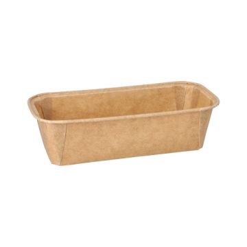Bakform "pure" kantig 523 ml 5 cm x 8,5 cm x 18,8 cm brun
